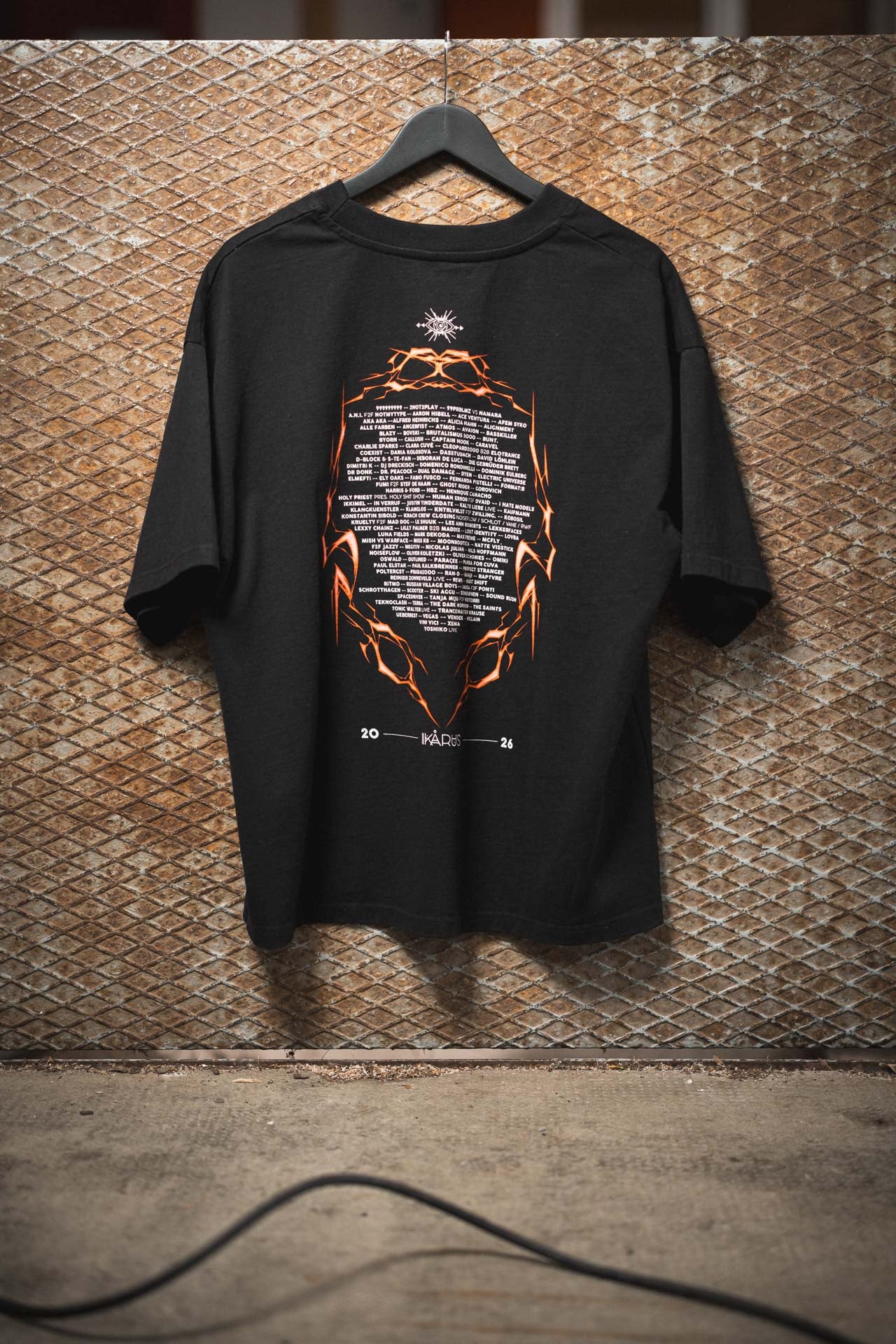 IKARUS Line-Up Oversized Tee — Blackout Edition