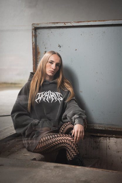 IKARUS Line-Up Oversized Hoodie — Washed Black Edition