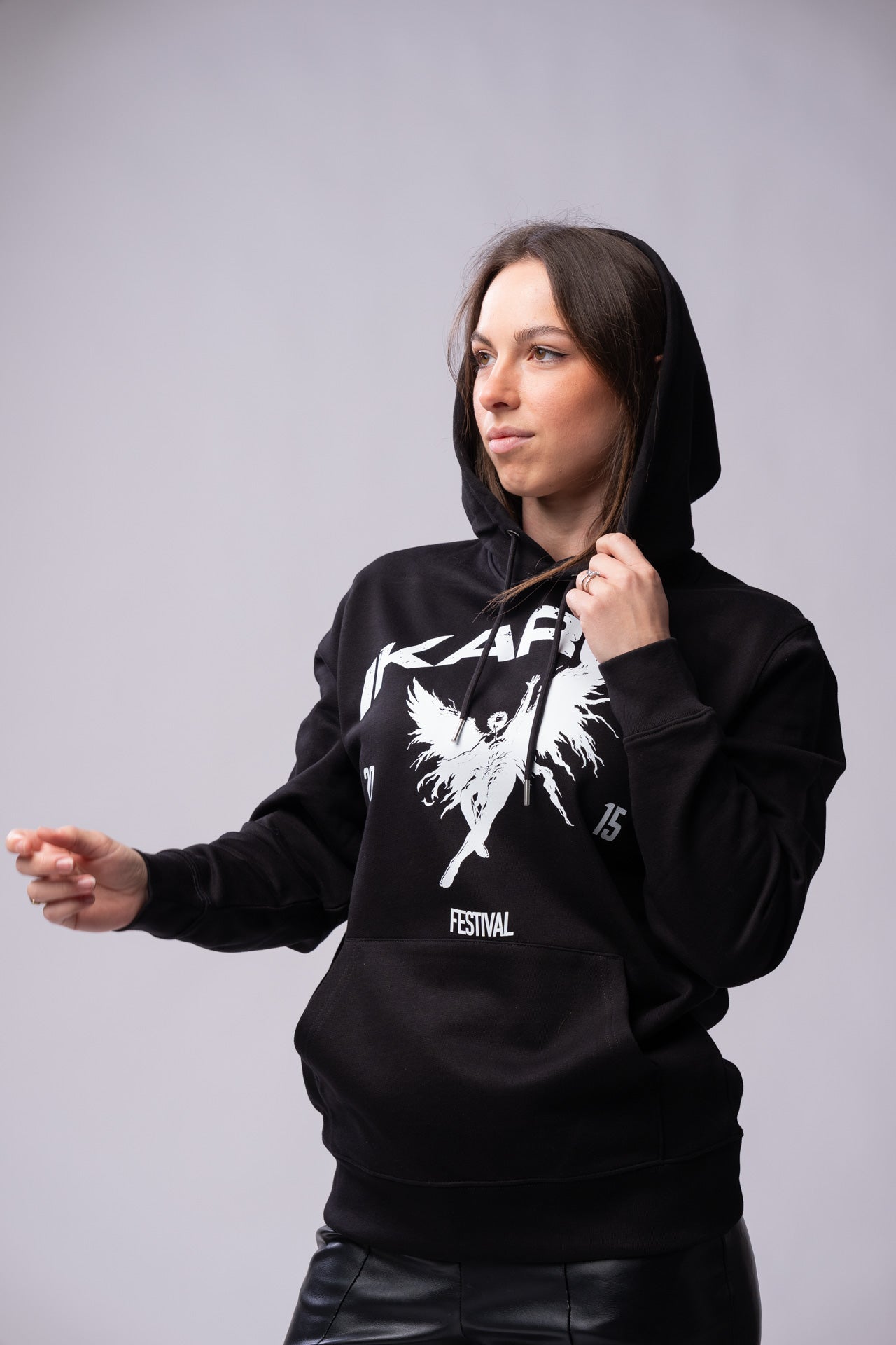 IKARUS Brand Hoodie — Black