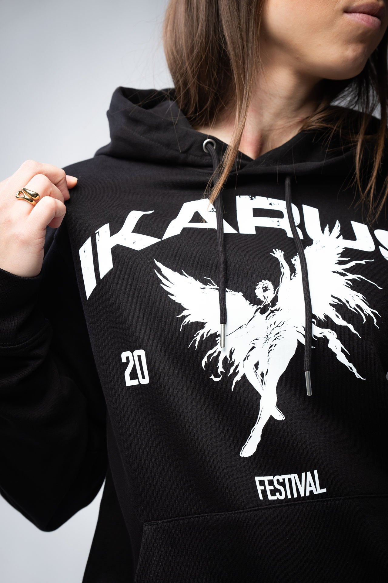 IKARUS Brand Hoodie — Black