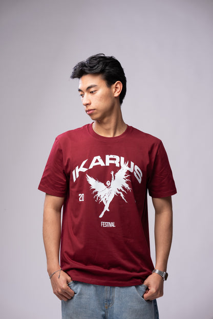 IKARUS Brand Shirt — Burgundy