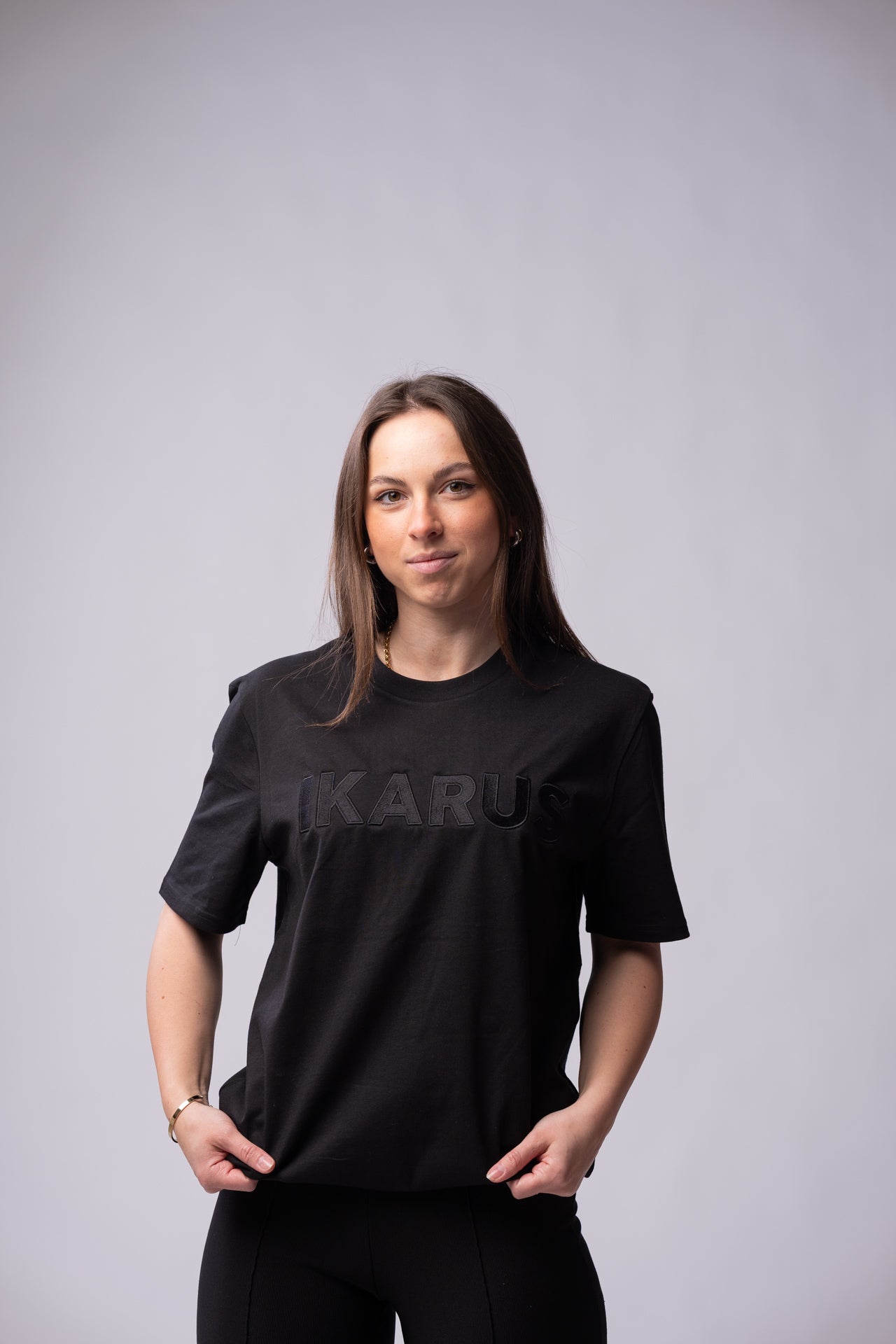 IKARUS Embroidery T-Shirt — Black