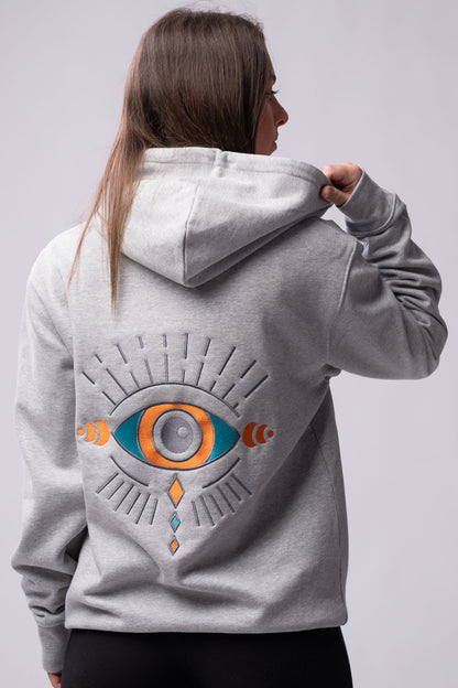IKARUS Third Eye Embroidery Hoodie — Heather Grey (VORBESTELLUNG)