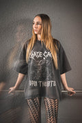 HADE CAGE Dog Oversized Tee — Vintage Black Edition