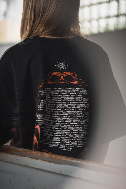 IKARUS Line-Up Oversized Tee — Blackout Edition