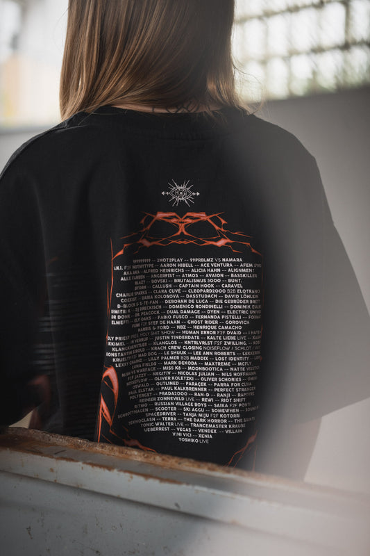 IKARUS Line-Up Oversized Tee — Blackout Edition