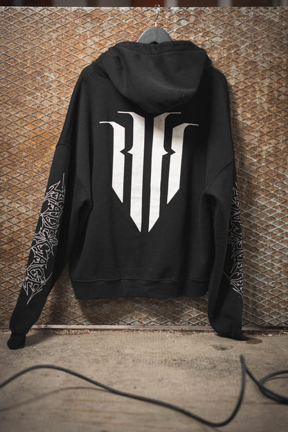 HADE CAGE Logo Oversized Hoodie — Blackout Edition