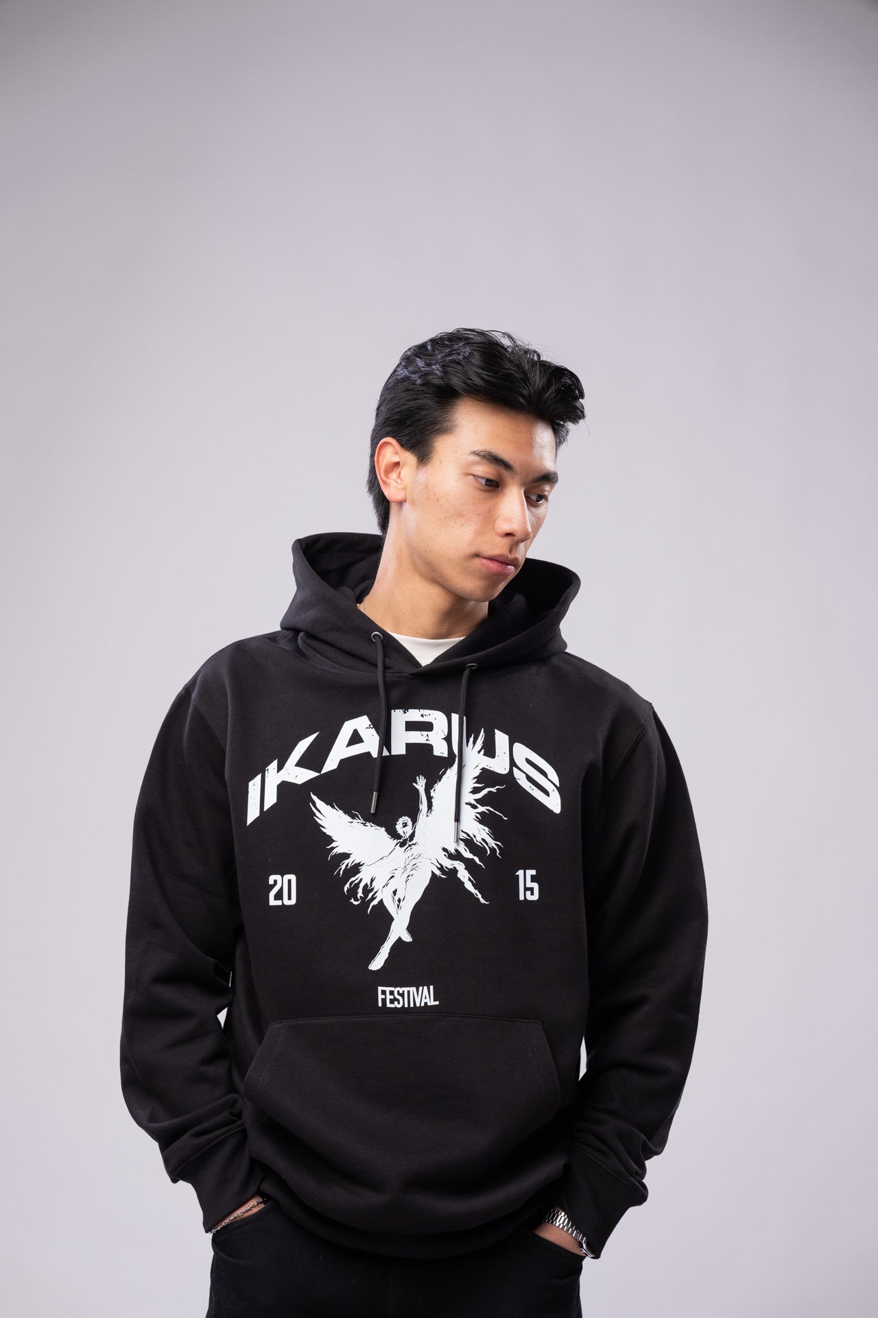 IKARUS Brand Hoodie — Black