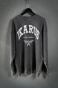 IKARUS College Crewneck — Washed Black Edition
