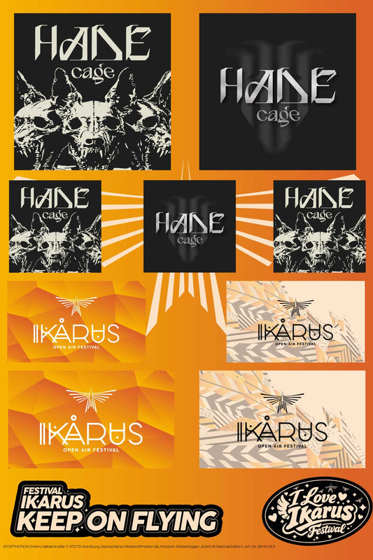 IKARUS & HADE CAGE Sticker Bogen Set
